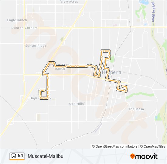 Mapa de 64 de autobús