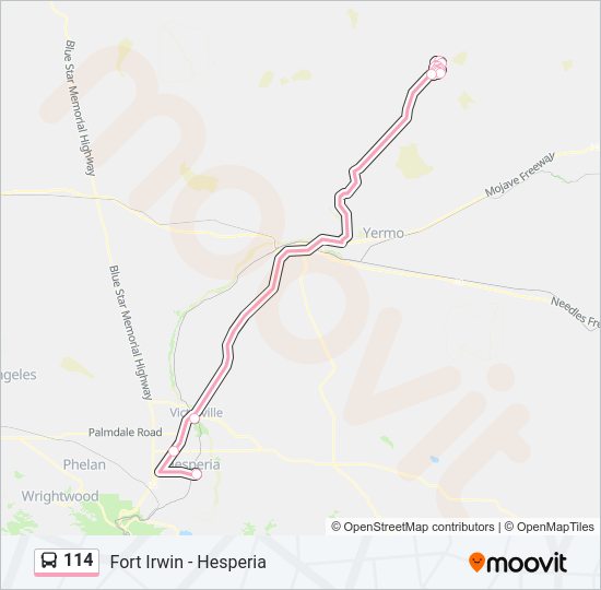 114 Bus Line Map