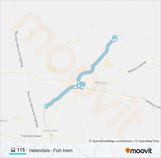 115 bus Line Map