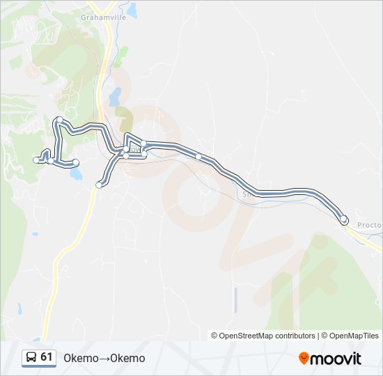 61 Bus Line Map