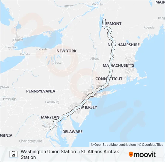 VERMONTER Train Line Map