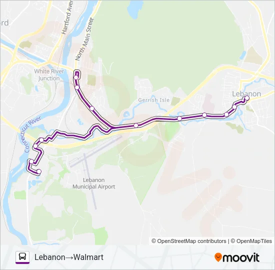 BLUE-RED Bus Line Map