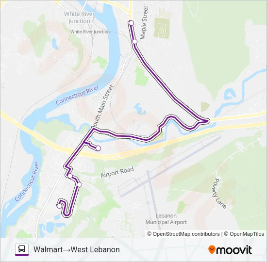 BLUE-RED Bus Line Map