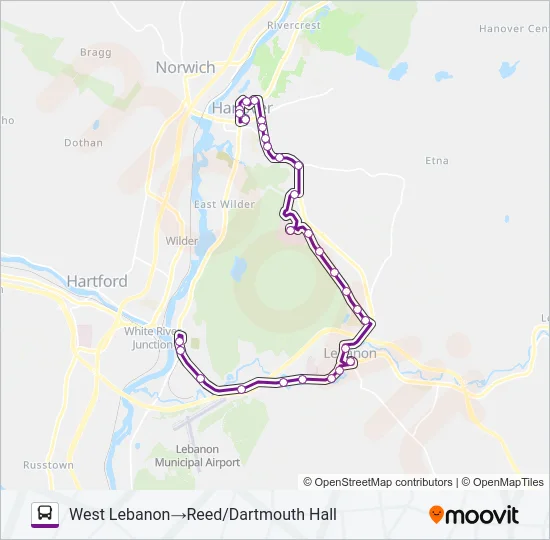 BLUE-RED Bus Line Map