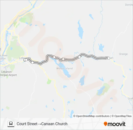 ENFIELD-CANAAN Bus Line Map