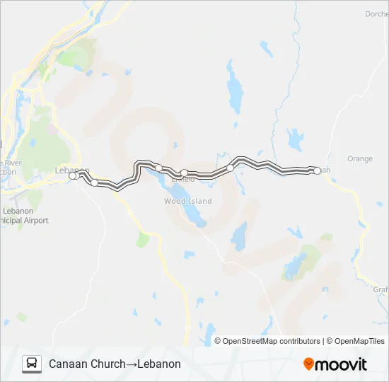 ENFIELD-CANAAN Bus Line Map