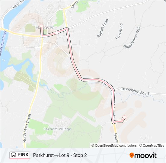 PINK bus Line Map