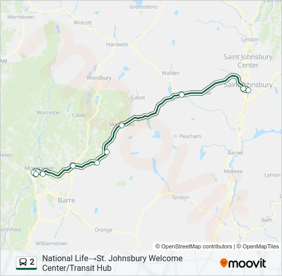 2 Bus Line Map