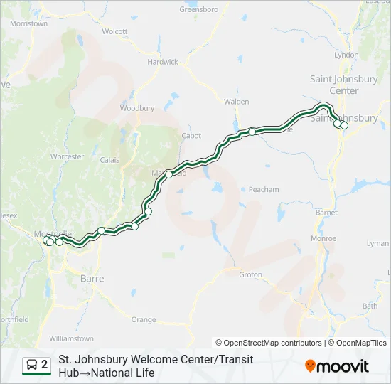 2 Bus Line Map