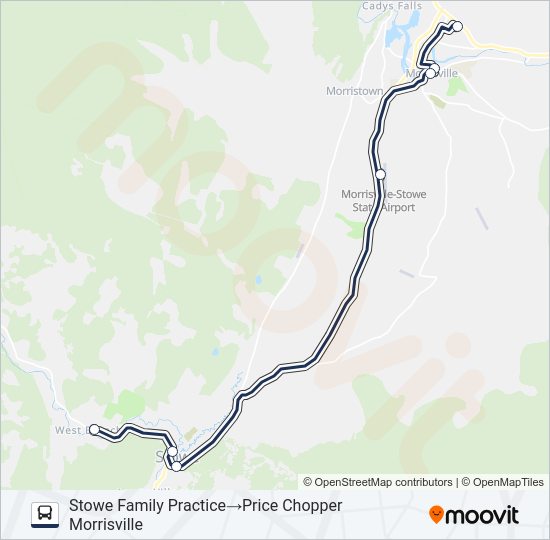 MORRISVILLE SHOPPING SHUTTLE Bus Line Map