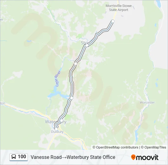 100 Bus Line Map