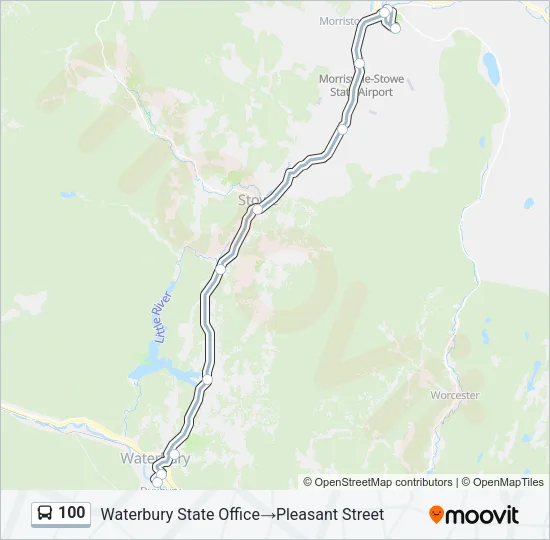 100 Bus Line Map