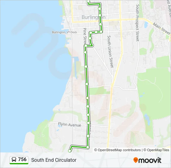 756 Bus Line Map