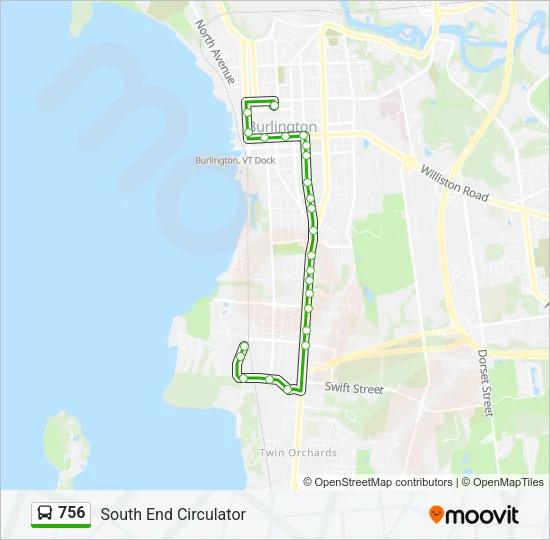 756 Bus Line Map