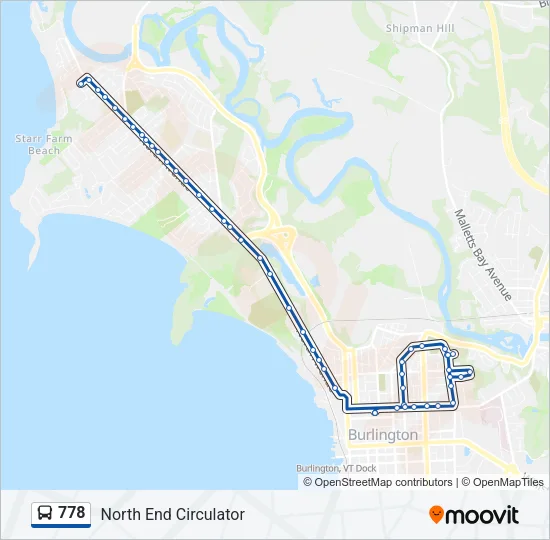 778 Bus Line Map
