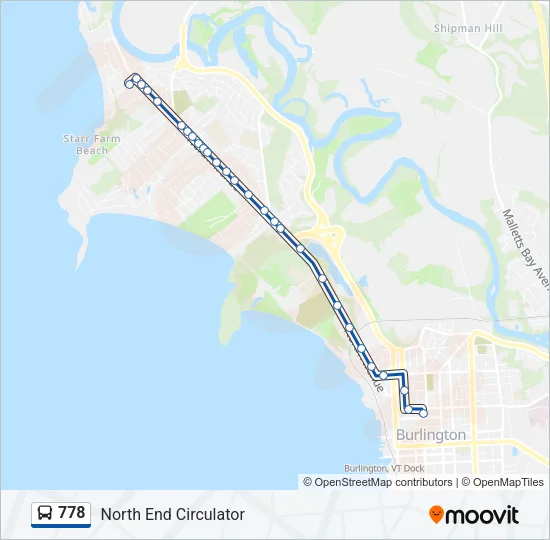 778 Bus Line Map