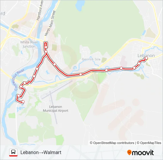 RED ROUTE Bus Line Map