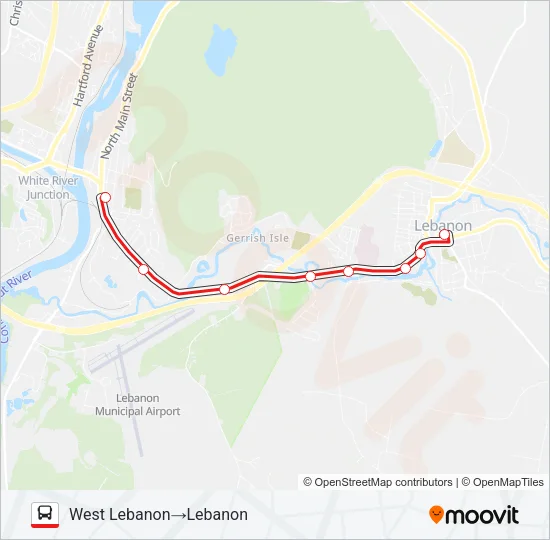 RED ROUTE Bus Line Map
