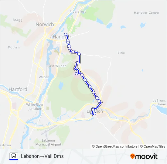 BLUE ROUTE Bus Line Map