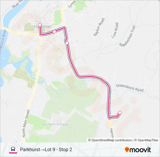 PINK ROUTE Bus Line Map