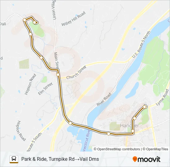 BROWN ROUTE Bus Line Map