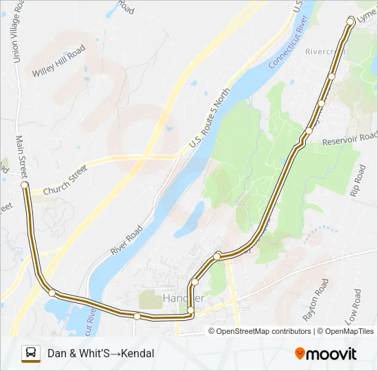 BROWN ROUTE Bus Line Map