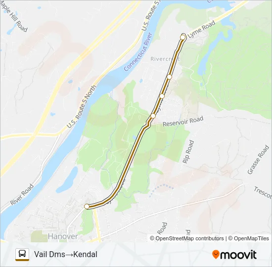 BROWN ROUTE Bus Line Map