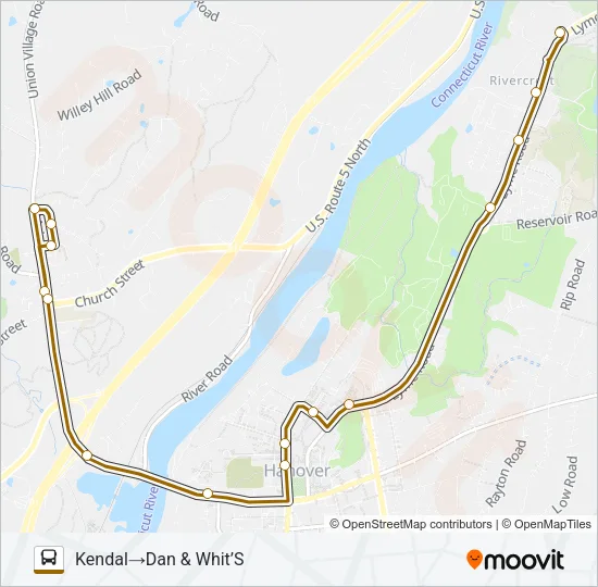 BROWN ROUTE Bus Line Map