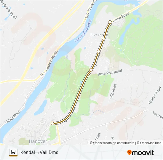 BROWN ROUTE Bus Line Map