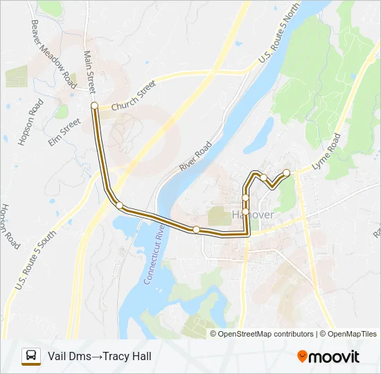 BROWN ROUTE Bus Line Map