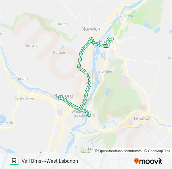 GREEN ROUTE Bus Line Map