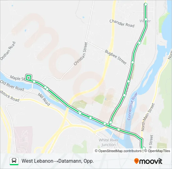 GREEN ROUTE Bus Line Map
