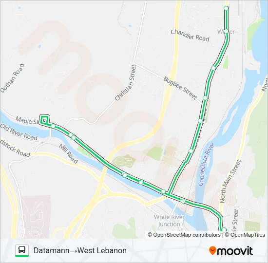 GREEN ROUTE Bus Line Map