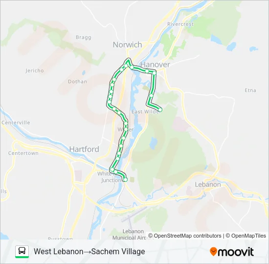 GREEN ROUTE Bus Line Map
