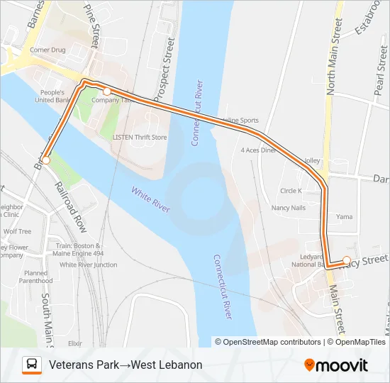ORANGE ROUTE Bus Line Map