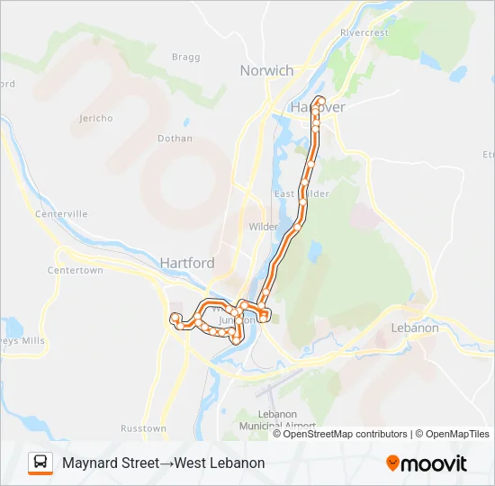 ORANGE ROUTE Bus Line Map
