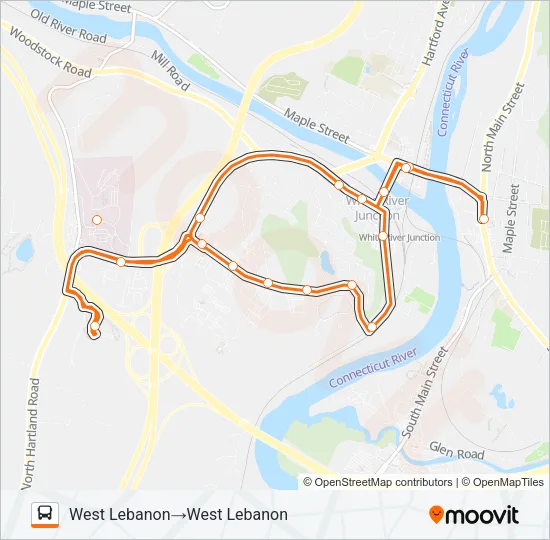 ORANGE ROUTE Bus Line Map