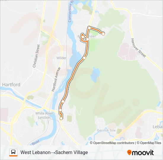 ORANGE ROUTE Bus Line Map