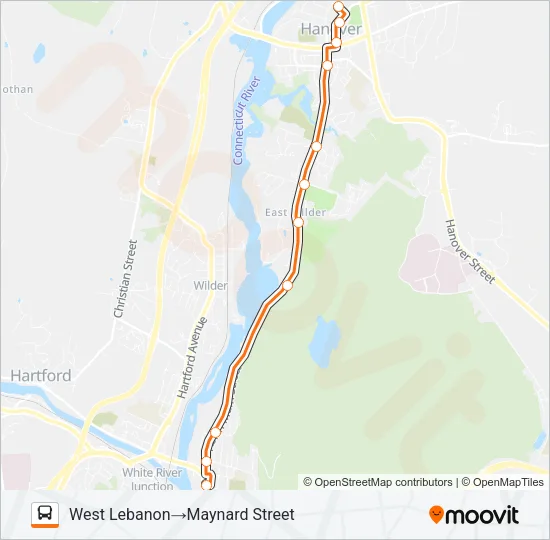 ORANGE ROUTE Bus Line Map
