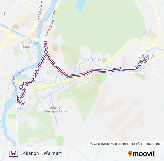 BLUE-RED ROUTE Bus Line Map