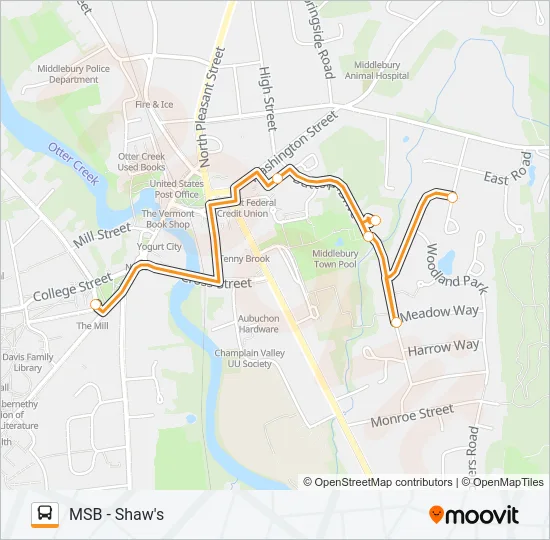 MSB - SHAW'S Bus Line Map