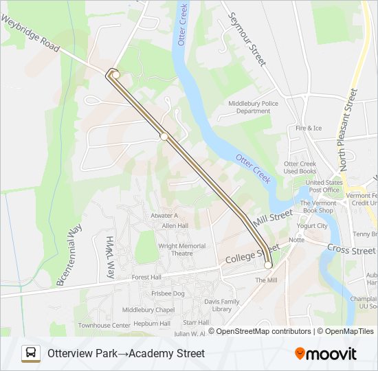 MSB - COLLEGE bus Line Map