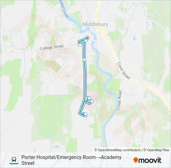 MSB - HOSPITAL Bus Line Map