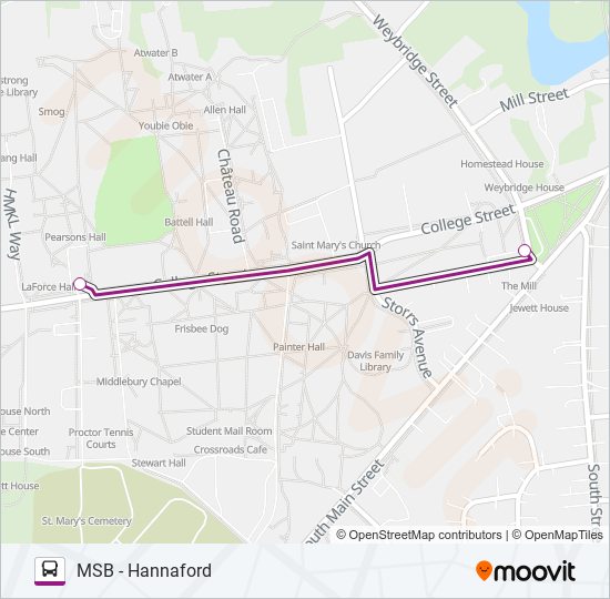 MSB - HANNAFORD bus Line Map