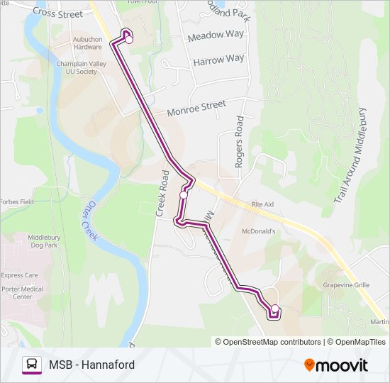 MSB - HANNAFORD Bus Line Map