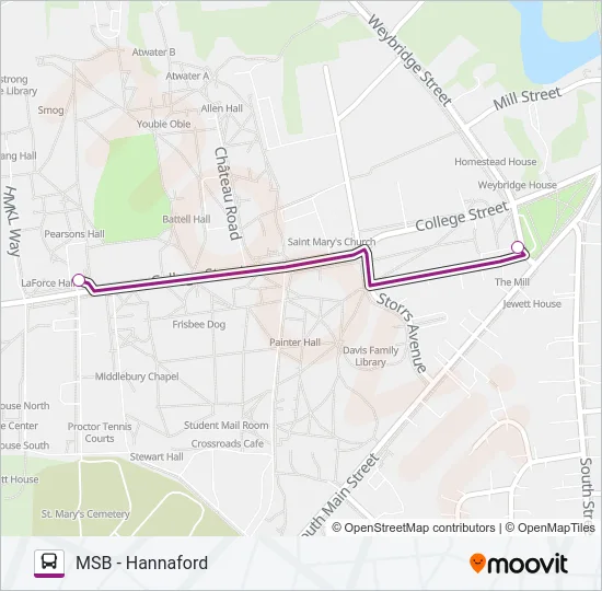 MSB - HANNAFORD Bus Line Map