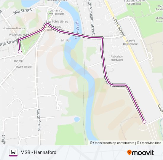 MSB - HANNAFORD Bus Line Map