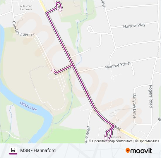 MSB - HANNAFORD Bus Line Map