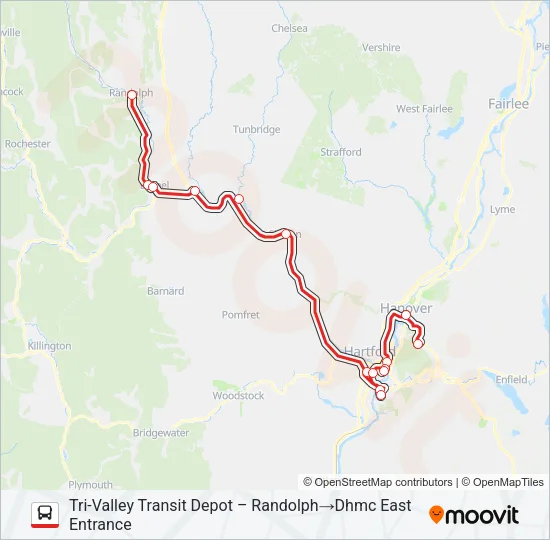 89ER SOUTH Bus Line Map