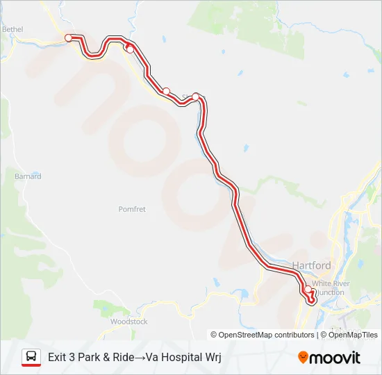 89ER SOUTH Bus Line Map